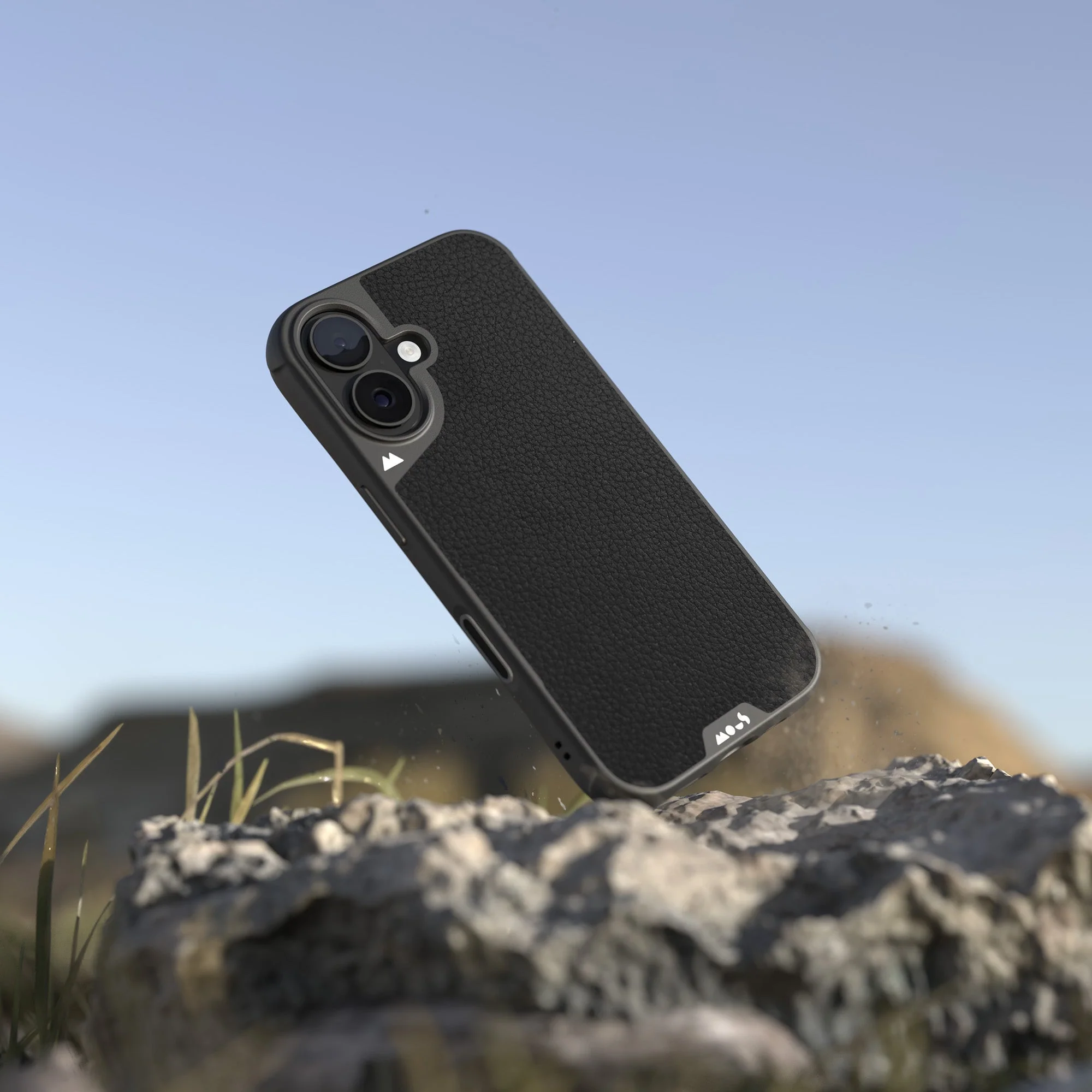 Black Leather Protective Phone Case with Camera Control Button - Limitless - Image 10