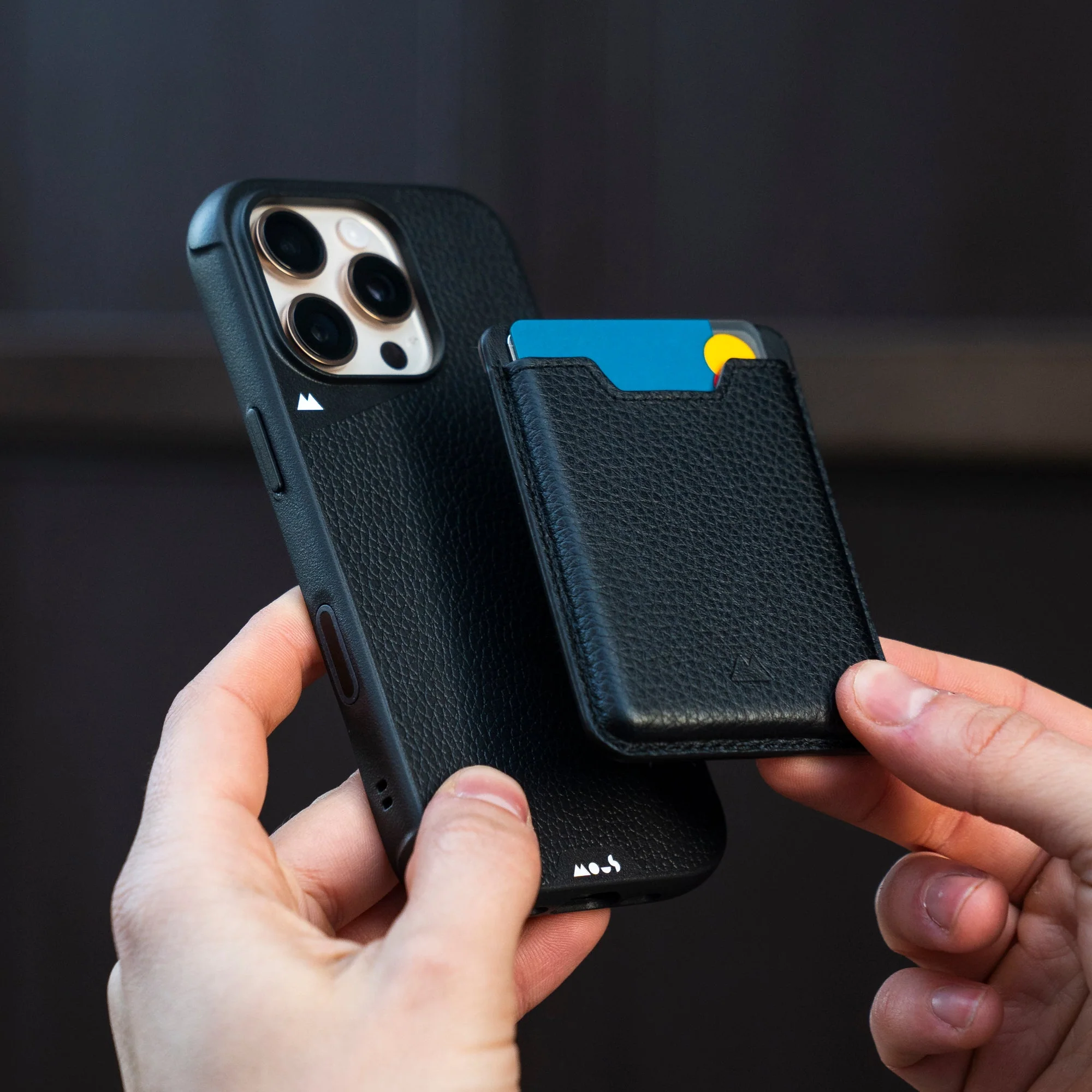 Black Leather Protective Phone Case with Camera Control Button - Limitless - Image 6